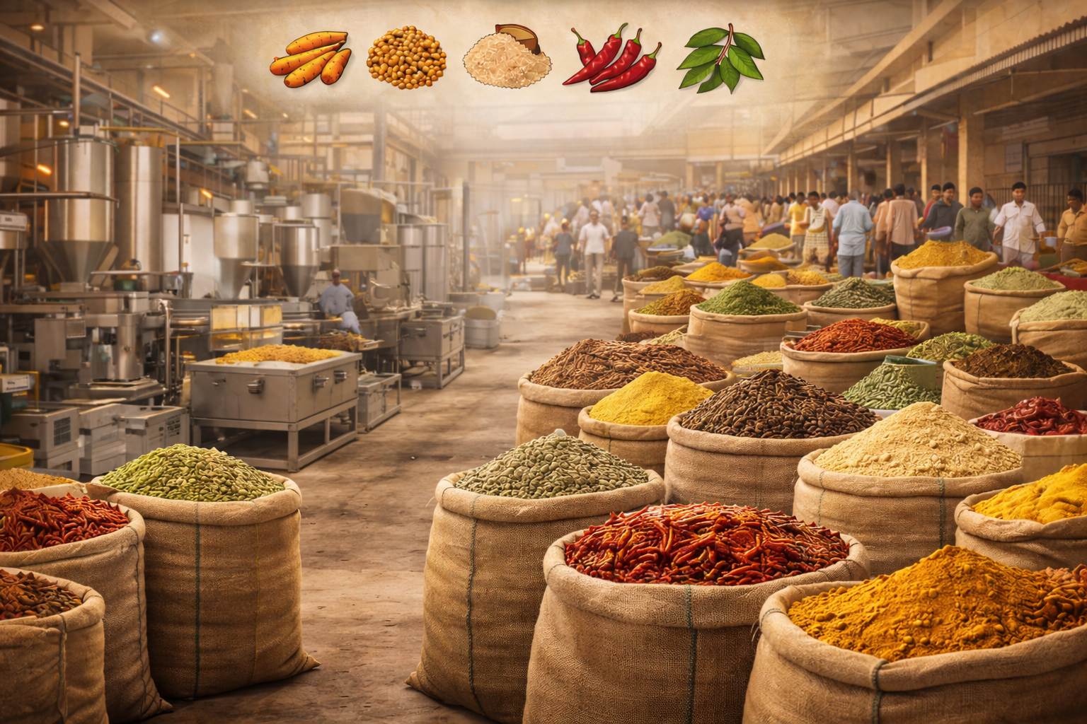 Spice market at Unjha