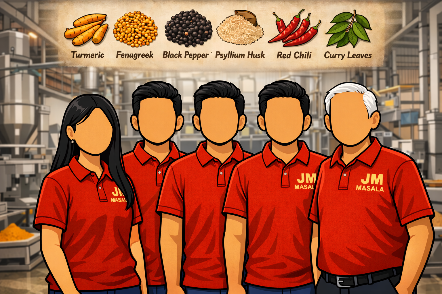 JM Masala sourcing and operations team